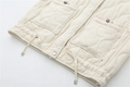 New women's versatile sleeveless stand up collar pocket decoration vest cotton vest loose shoulder jacket-belleandkai.com