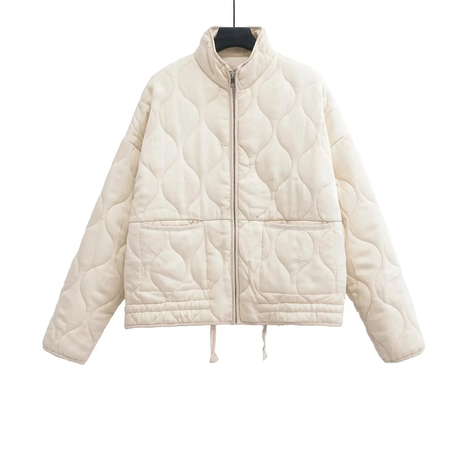 BSK&TRAF2025 Autumn New Collection Women's Simple Series Multi color Selection Stand up Collar Quilted Warm Cotton Jacket Coat-belleandkai.com