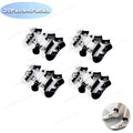 5 Pairs/lot of Womens Slass Filament Fiber Spring and Summer Thin Transparent Black Cat Socks Polyester Breathable Sock Sole-belleandkai.com