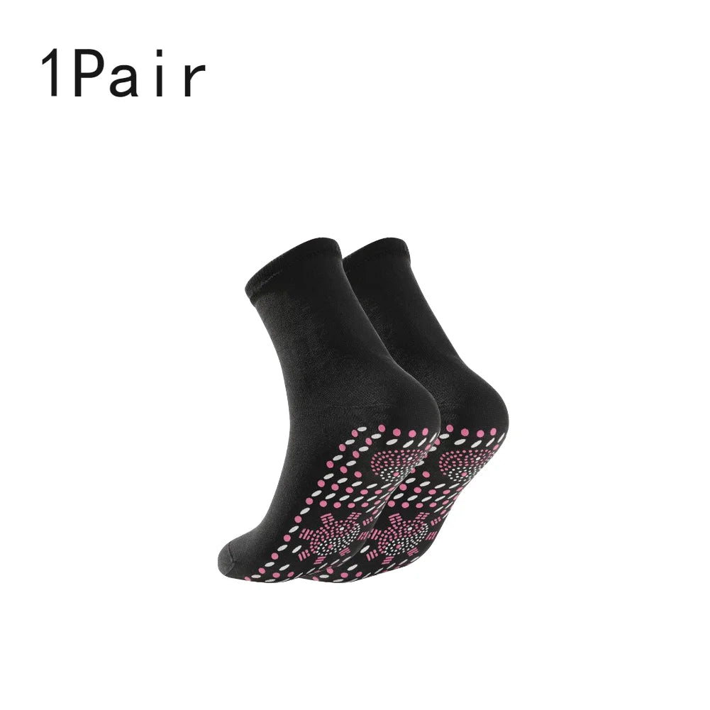 1-3Pair Self Heating Socks Winter Skiing Warm Socks Pain Relief Whole Foot One Size Socks Tourmaline Cold-Resistant for Winter-belleandkai.com