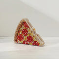 Alizekerr Pizza Shaped Diamond Evening Clutch Bags 2024 New Gorgeous Unique Metallic Watermelon Rhinestone Purses Wedding Party-belleandkai.com
