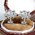 S925 silver moissanite snowflake earrings for women, fashionable and classic 6-claw design as a Valentine's Day gift for friends-belleandkai.com