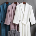 100% Cotton Terry Towel Bathrobe Robe Man And Women Kimono Dressing Gown Sleepwear Water Uptake Hotel Swimming Robe-belleandkai.com