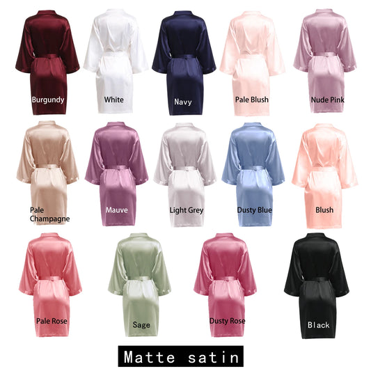 Women Matte Satin Plain colors thick satin Seepwear A9000D-belleandkai.com