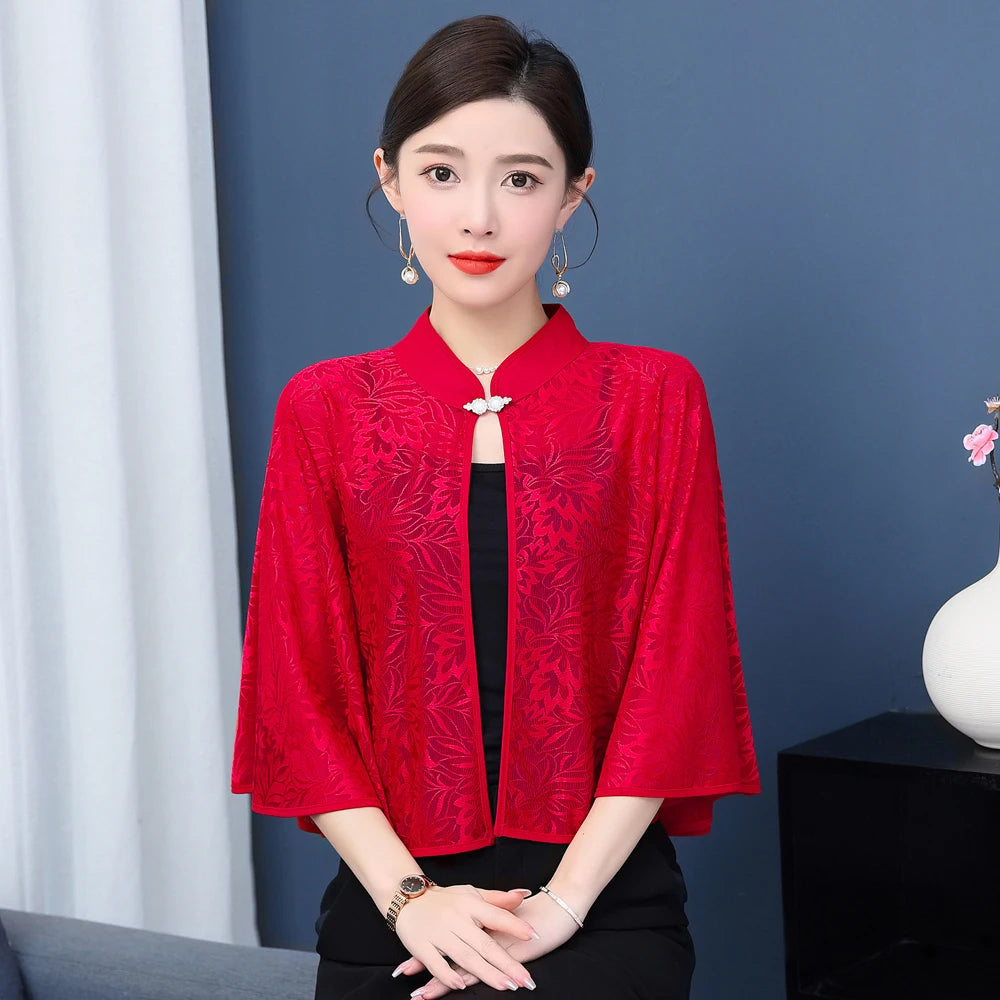Cloak Summer Capes Ponchos Coats Fashion Clothes Women Clothing Tops Streetwear Party Vintage Casual Elegant Outerwear-belleandkai.com