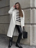 TRZA Fashion Oversized Striped Pullovers Women Knitted Basic Autumn Winter Loose-Fitting Thick Jumpers Sweaters Female Clothing-belleandkai.com