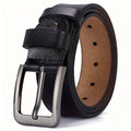 Plus Size 105 110 120 130 140 150 160 170cm Belt for Men Women Genuine Leather Alloy Metal Pin Buckle Waist Betls Straps-belleandkai.com