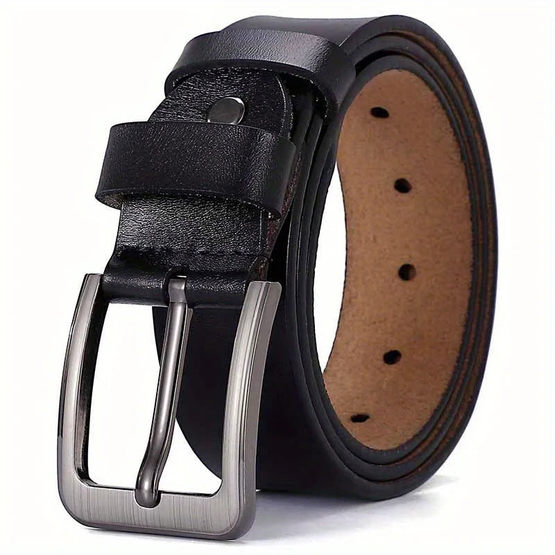 Plus Size 105 110 120 130 140 150 160 170cm Belt for Men Women Genuine Leather Alloy Metal Pin Buckle Waist Betls Straps-belleandkai.com