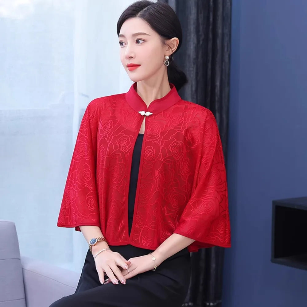 Cloak Summer Capes Ponchos Coats Fashion Clothes Women Clothing Tops Streetwear Party Vintage Casual Elegant Outerwear-belleandkai.com