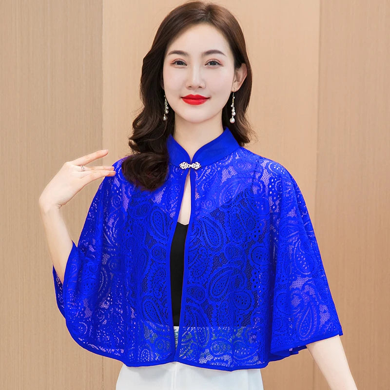 Cloak Summer Capes Ponchos Coats Fashion Clothes Women Clothing Tops Streetwear Party Vintage Casual Elegant Outerwear-belleandkai.com