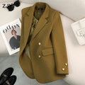 Luxury Brand Blazers Women Clothing Autumn Winter Jacket Button Office Ladies Coat Design Jacket Long Sleeve Outerwear Suits New-belleandkai.com
