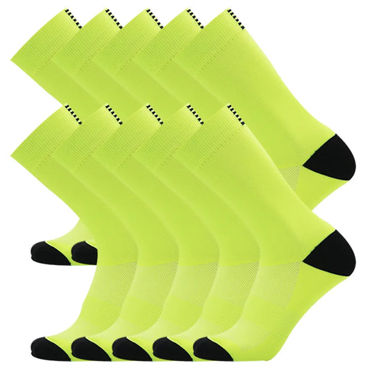 1/5/10/20pair Mid-Calf Athletic Socks For Cycling Running, Sweat-absorbing Breathable Sports Socks For Men Women-belleandkai.com