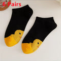 10 Pairs Cartoon Women Socks Fashionable And Versatile Cute Design Funny Goose Breathable Soft Comfortable Women Casual Socks-belleandkai.com