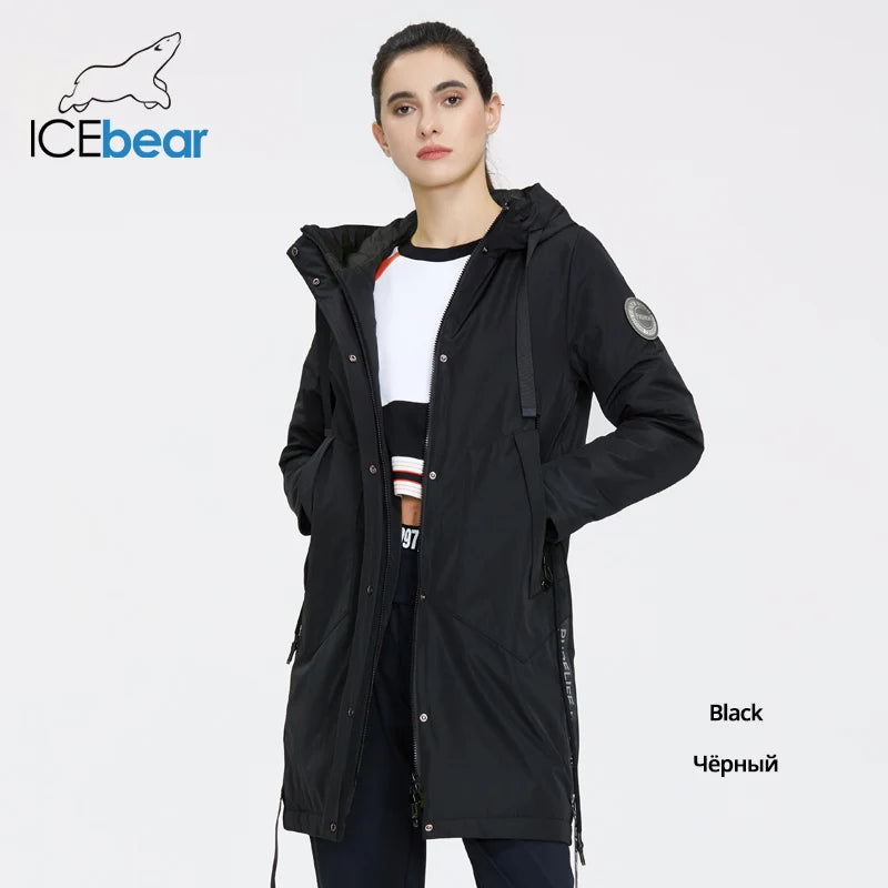 ICEbear 2023 new fall women's coat with a hood casual wear quality fashion autumn parka  brand clothing GWC20035D-belleandkai.com