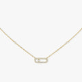 925 sterling silver classic fashionable mobile three diamond women's necklace. Holiday gifts-belleandkai.com