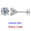 DJMAX 0.5-2ct Moissanite Diamond Stud Earrings for Women Original 925 Sterling Silver Lady's Moissanite Earring New 2025-belleandkai.com