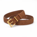 New Luxury Double Genuine Leather Belt for Women Jeans Casual Dress Square Alloy Buckle Ladies Trendy Belts Fashion Waistband-belleandkai.com