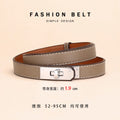 Adjustable Plutonium Leather Ladies Dress Accessories Slim Belts Thin Women Belt Belts Alloy Buckle Fashion Female Waist-belleandkai.com