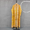 LANMREM Women's Elegant Pleated Printed Trench Coat Lapel Long Sleeve Loose Temperament Cardigan Robe Fashion 2025 New 2DE759-belleandkai.com