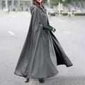 Winter Cloak Hooded Trench Coat Women Gothic Cape Women Trench Coat Open Front Cardigan Jacket Coat Cape Cloak Poncho Plus-belleandkai.com