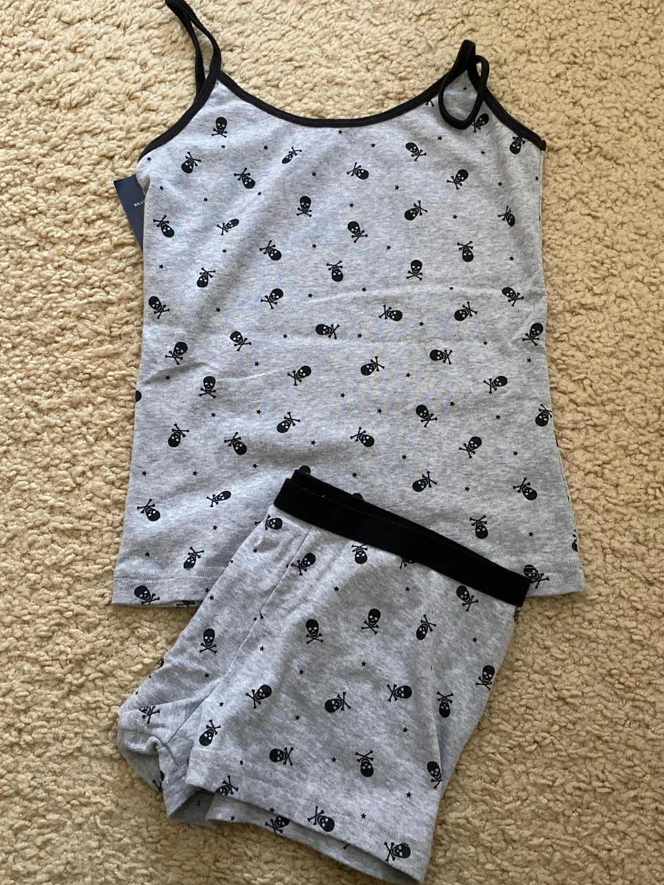 Strawberry Vest Shorts 2 Pieces Set Woman Eyelet Bow Slim Tank Top with Elastic Waist Patchwork Straight Short Pant Sweet Sets-belleandkai.com