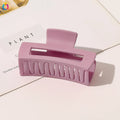 Simple Frosted Shark Hair Claws Candy Color No Slip Large Square Cross Shaped Jaw Clip For Women Girls Thin Thick Long Hair-belleandkai.com