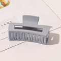 Simple Frosted Shark Hair Claws Candy Color No Slip Large Square Cross Shaped Jaw Clip For Women Girls Thin Thick Long Hair-belleandkai.com