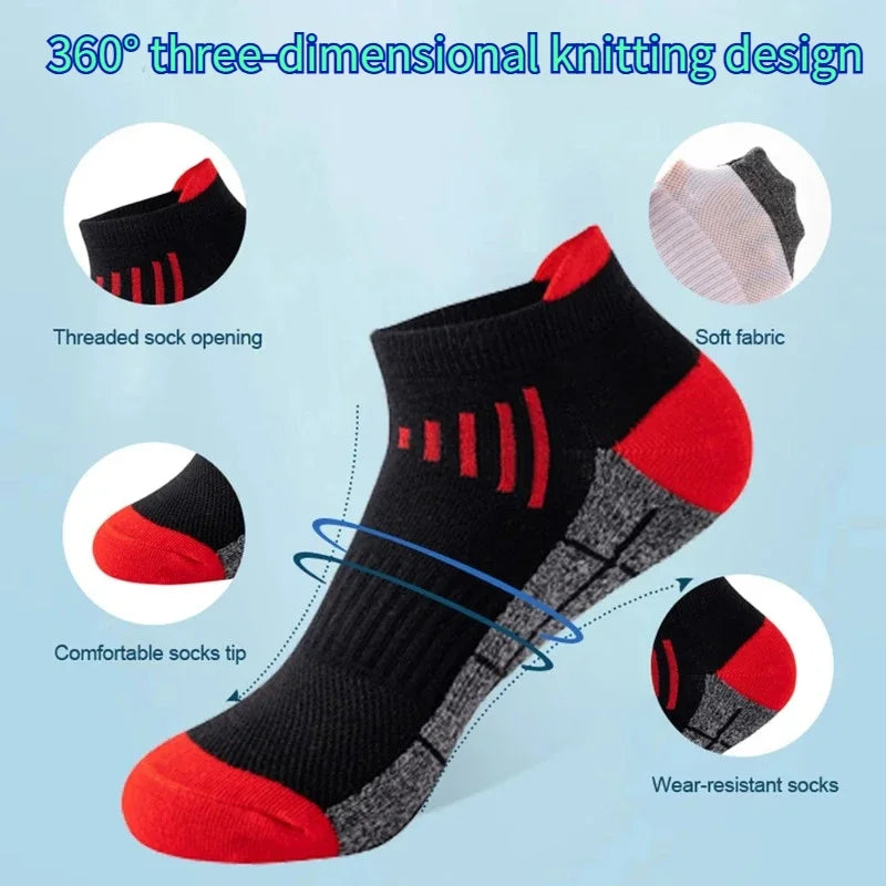 6-96 Pairs Unisex Color-Coordinated Quick-Dry & Sweat-Absorbent Running/Casual Sports Socks Low-Top Breathable 36-42-belleandkai.com