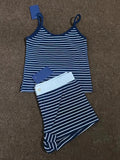 Strawberry Vest Shorts 2 Pieces Set Woman Eyelet Bow Slim Tank Top with Elastic Waist Patchwork Straight Short Pant Sweet Sets-belleandkai.com