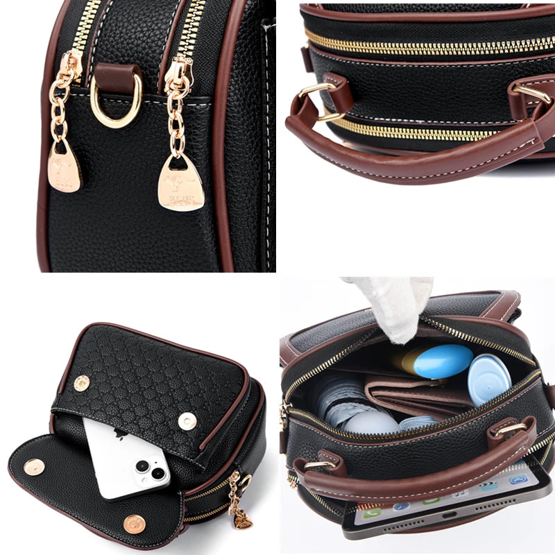 2024 new online celebrity Korean version of portable diagonal women's bag women fashion shoulder small round bag bags-belleandkai.com