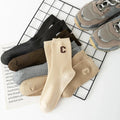 5 Pairs/Lot Socks Women's Cotton Print Short Ankle Set White Sports Cycling Running Compression Summer Breathable-belleandkai.com