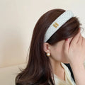 French Sweet Woven Headband for Women Elegant Knit Hair Accessories Pink Headbands Sweet Girl Wide Edge Hair Bands-belleandkai.com