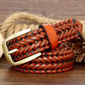 Unisex Men and Women Belt Genuine Leather Female Belt Woven Knitted Quality Belt Male Luxury strap Belts Cummerbund dropshipping-belleandkai.com