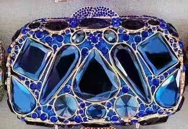 WHTUOHENLarge Silver Stones Wedding Dress Purses Women Bridal Crystal Handbags Rhinestone Party Prom Evening Clutches Minaudiere-belleandkai.com