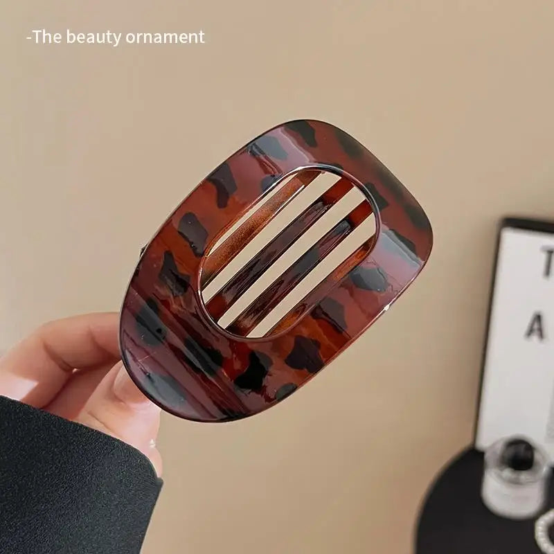 New Elegant Oval Teeth Hair Clip for Women Thick Long Hair Holder Headband Back Head Hairpin Hair Claw Fashion Hair Accessories-belleandkai.com
