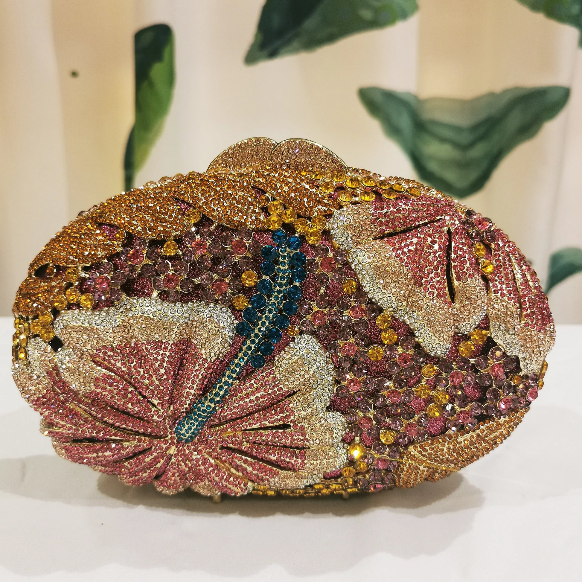 Blue/Yellow/White Multicolored Diamond Crystal Clutch Rhinestone Women Clutches High Quality Phone Wallet Best  Party Purse Bag-belleandkai.com