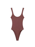 TRZA-Skinny Ribbed Bodysuits for Women, O Neck, Straps, Snap-Button, Female Playsuits, Sexy Fashion-belleandkai.com
