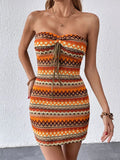 New Women's Dresses Multicolor Summer Fashion Lace-up Casual Slim Dress Sexy Off Shoulder Backless Casual Slim Elegant Dresses-belleandkai.com