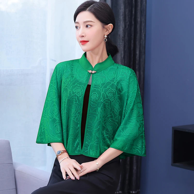 Cloak Summer Capes Ponchos Coats Fashion Clothes Women Clothing Tops Streetwear Party Vintage Casual Elegant Outerwear-belleandkai.com