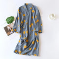 Japanese kimono dressing gown spring and autumn ladies cotton crepe cloth thin summer bathrobe home service sleepwear bath robe-belleandkai.com