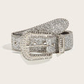 Stylish Rhinestone Western Cowgirl Style Y2K Belt Sparking Pu Leather BB Belts Jeans Dress Accessories For Women-belleandkai.com