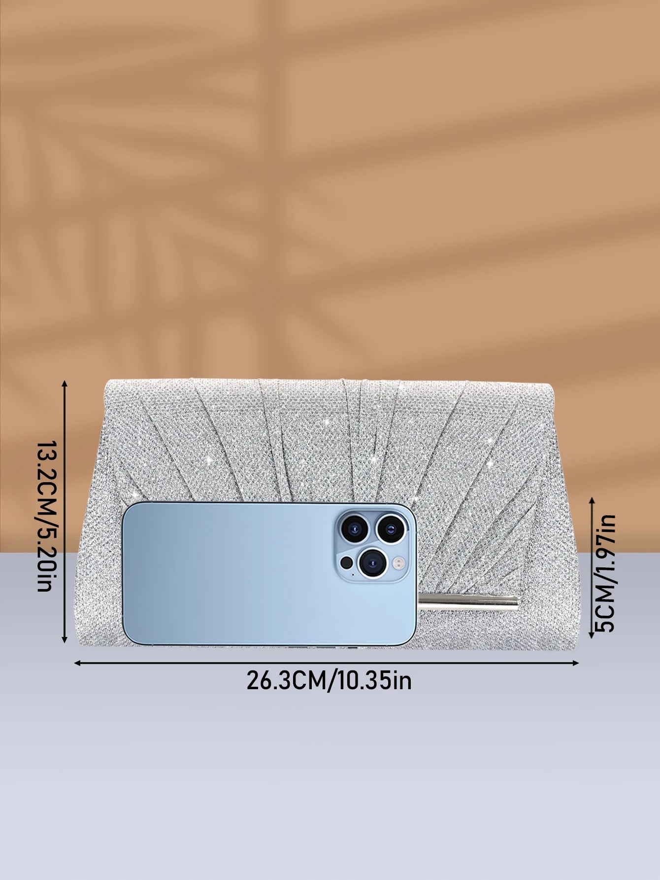 This shiny and luxurious pleated evening bag is a great choice for party girls, office workers and also makes a great gift.-belleandkai.com