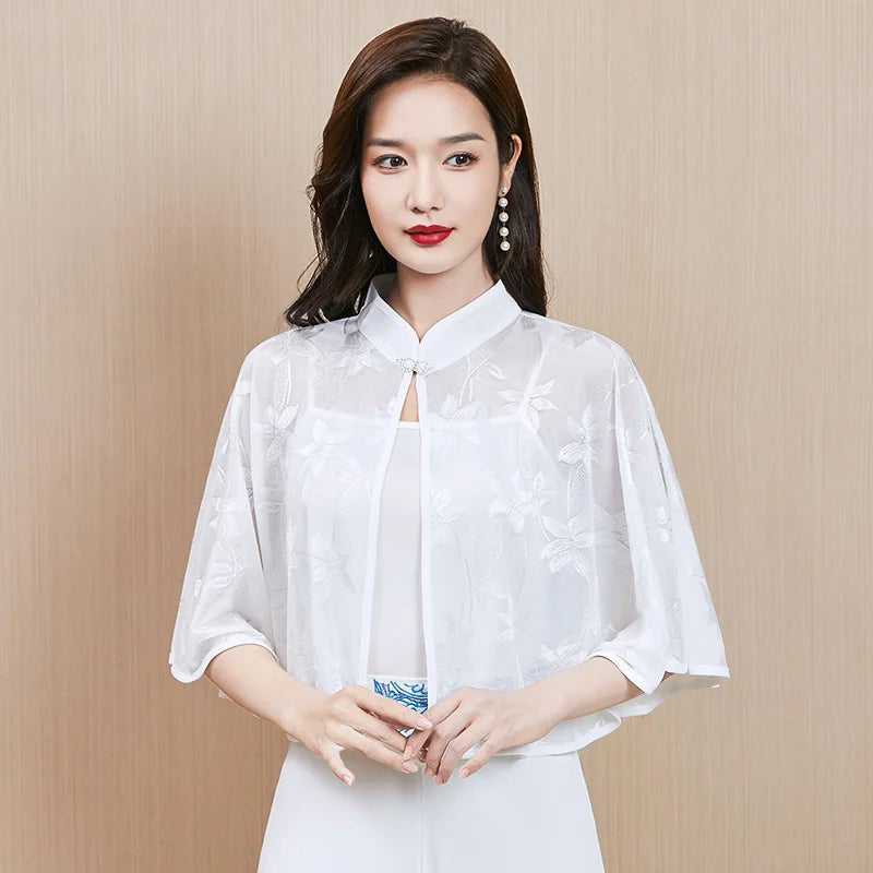 Cloak Summer Capes Ponchos Coats Fashion Clothes Women Clothing Tops Streetwear Party Vintage Casual Elegant Outerwear-belleandkai.com
