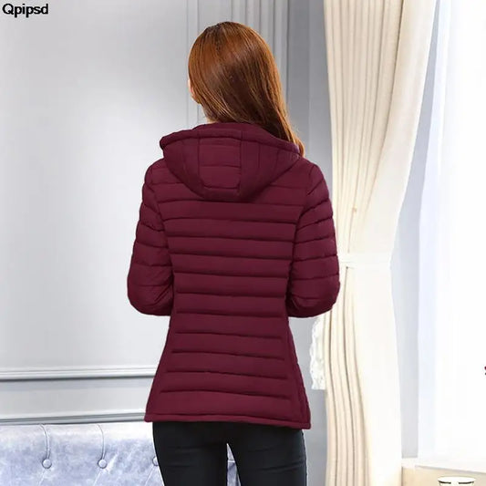 2025 New Women's Parkas lady Winter Thickened Slim Warm Jackets Female Hooded Parkas Women Cotton Padded Jacket Ultralight Coat-belleandkai.com