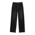 TRAF Wide-leg high-waisted jeans  women's classic everything with five pockets washed soft comfortable ultra-long jeans6045022-belleandkai.com