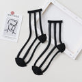Women's Summer Socks Thin & Breathable Ankle Socks | Striped/Transparent/Plaid/Dots Pattern, Casual Socks for Women (10Pair)-belleandkai.com