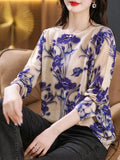 Amax luluE Summer Knitwear Womens Fashion Loose Printed Sweaters Ladies Luxury Leisure Floral Pullover Vintage Elegant Jumpers-belleandkai.com