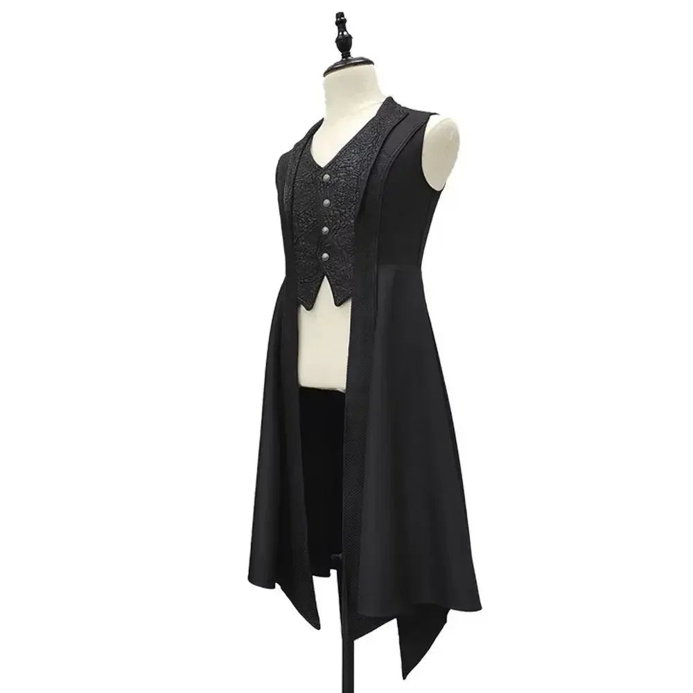 Streetwear Vintage Dragon Design Long Shirt Dresses Grunge Y2k Aesthetic Vestidos Gothic Harajuku Women Men Cosplay Grunge Dress-belleandkai.com