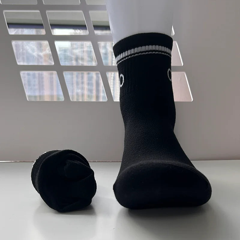 1/3/5 Pairs A* Mid Tube Yoga Socks Premium Cotton Unisex Breathable Comfortable Fitness Socks Set for Yoga Gym Sports All Season-belleandkai.com